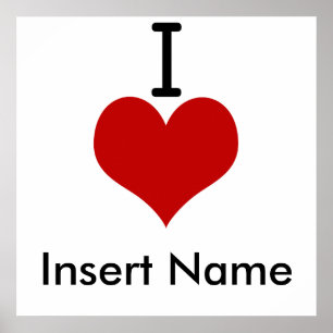 Affiche J'aime (le coeur)