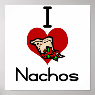 Affiche J'aime le coeur nacho