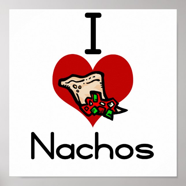 Affiche J'aime le coeur nacho (Devant)