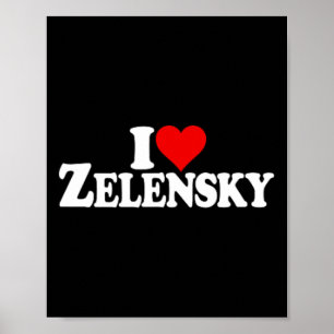 Affiche J'aime le cœur Zelensky Volodymyr Ukraine Ukr