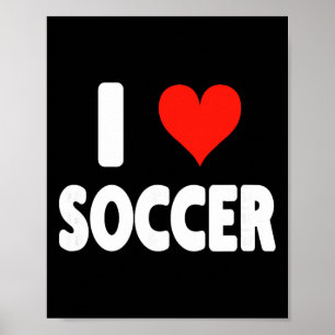 Affiche J'aime le football Cœur Football Futbol Terrain Pe