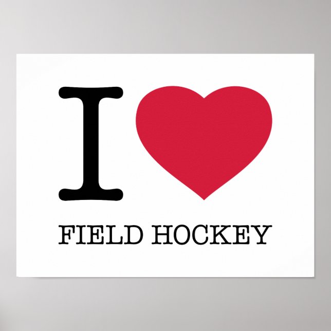 AFFICHE J'AIME LE HOCKEY SUR LE TERRAIN (Devant)