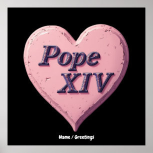 Affiche J'Aime Le Pape Léon XIV Vive Notre Père Béni