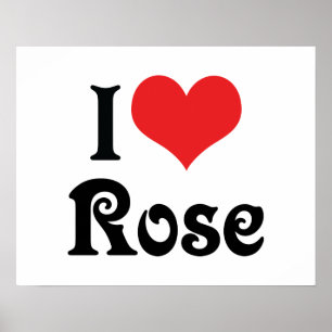 Affiche J'aime le Rose