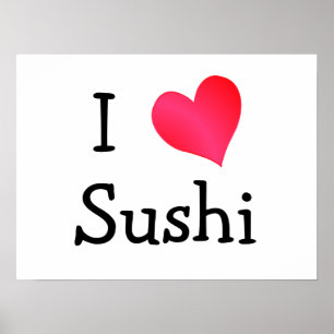 Affiche J'Aime Le Sushi