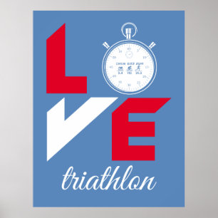 Affiche J'aime le triathlon