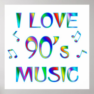 Affiche J'aime les années 90