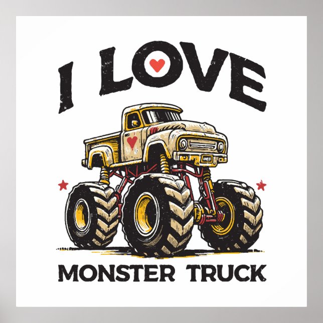 Affiche J'aime les camions monstres (Devant)