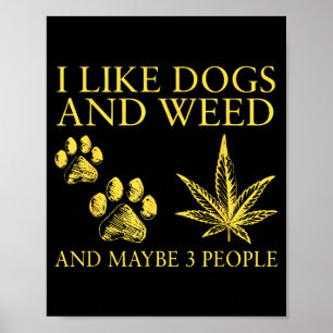 Affiche J'aime les chiens et l'humour de peut-être 3 perso