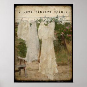 Affiche J'Aime Les Choses Vintages !