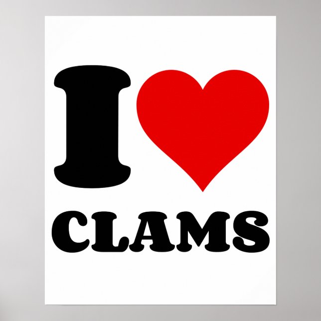 AFFICHE J'AIME LES CLAMS (Devant)