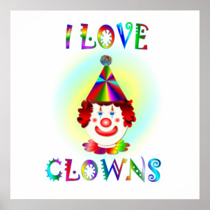 Affiche J'aime les clowns