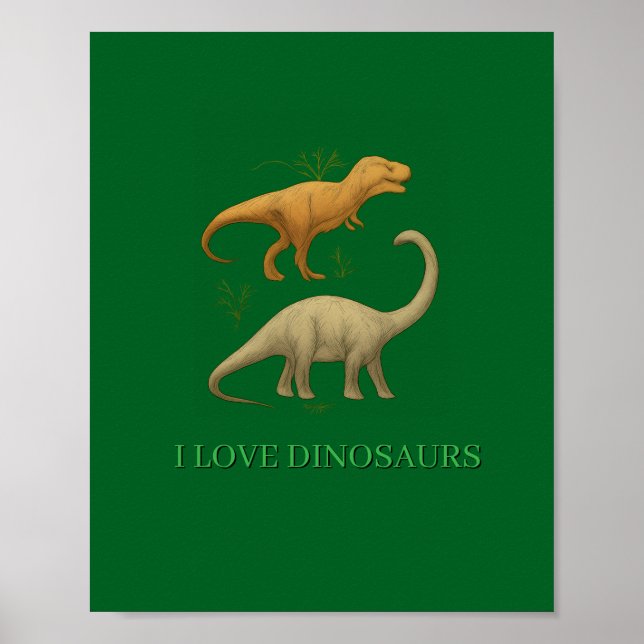 Affiche - J'aime les dinosaures (Devant)