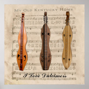 AFFICHE J'AIME LES DULCIMERS*