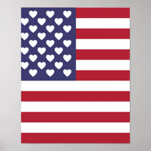 AFFICHE J'AIME LES ÉTATS-UNIS D'AMÉRIQUE