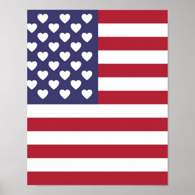 AFFICHE J'AIME LES ÉTATS-UNIS D'AMÉRIQUE (Devant)