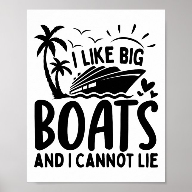 Affiche J'aime les Grands Bateaux Et Je Ne Peux Pas Mentir (Devant)
