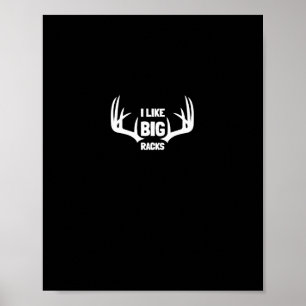 Affiche J'Aime Les Grosses Racks Deer Buck Hunters Bow Cha