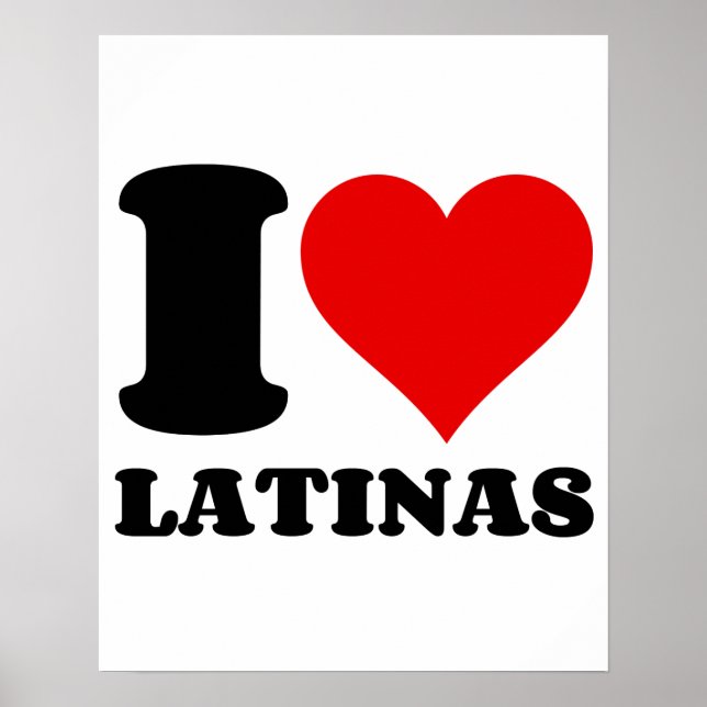 AFFICHE J'AIME LES LATINAS (Devant)