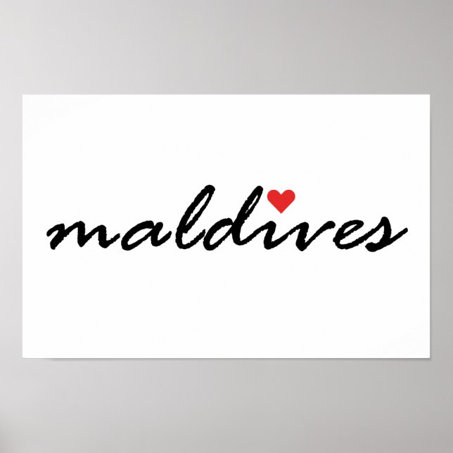 Affiche J'aime les Maldives (Devant)