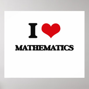 Affiche J'aime les mathématiques