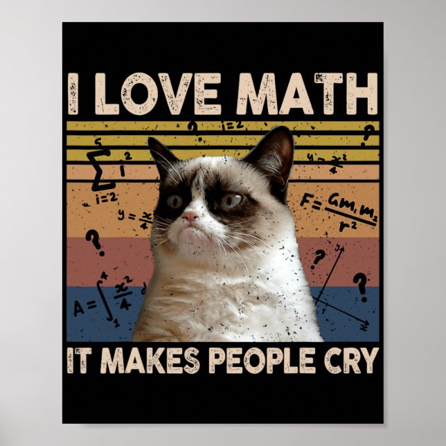 Affiche J'Aime Les Maths Ça Fait Pleurer Les Gens Amoureux (Devant)
