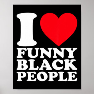 Affiche J'aime les personnes noires drôles Fierté afro-amé