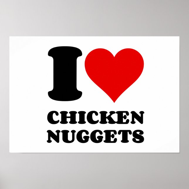 AFFICHE J'AIME LES POULET NUGGETS (Devant)