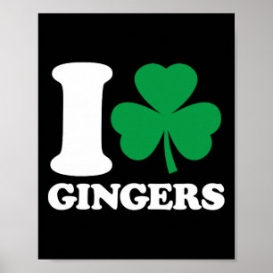 Affiche J'aime les Roux - J'adore les Roux - Saint-Patrick