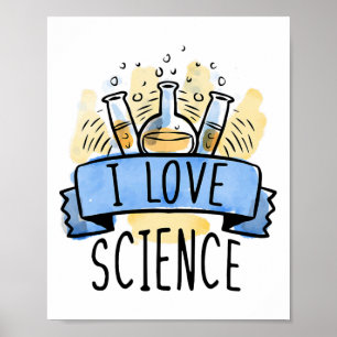 Affiche J'aime les sciences