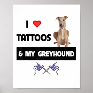 Affiche J'Aime Les Tatouages Et Mon Tatouage De Chien De C