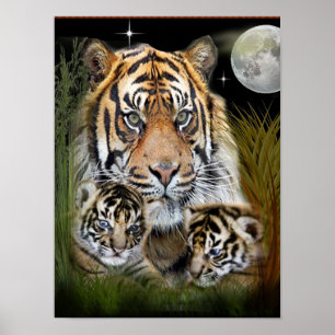 Affiche J'aime les tigres