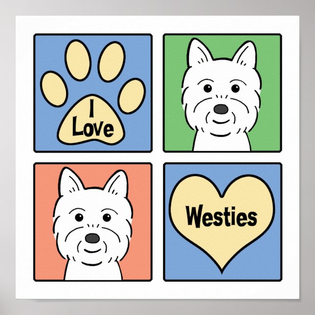 Affiche J'Aime Les Westies (Devant)