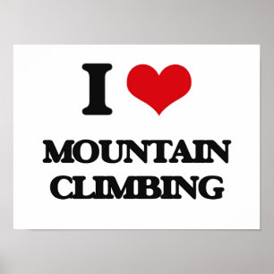 Affiche J'aime l'Escalade de montagne