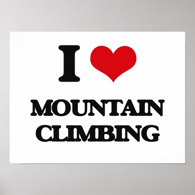 Affiche J'aime l'Escalade de montagne (Devant)