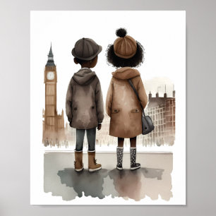 Affiche J'aime Londres