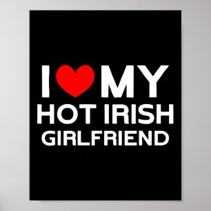 Affiche J'Aime Ma Chauve Irlandaise Fille Irlandaise