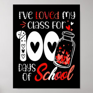 Affiche J'aime ma classe pour 100 jours professeur Valent