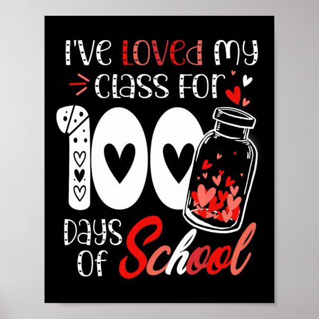 Affiche J'aime ma classe pour 100 jours professeur Valent (Devant)