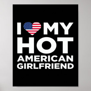 Affiche J'aime ma copine américaine sexy