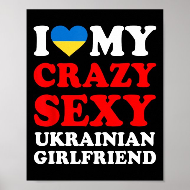 Affiche J'aime ma copine ukrainienne folle Y drôle  (Devant)