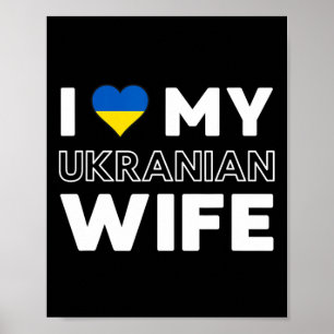 Affiche J'aime ma femme ukrainienne 