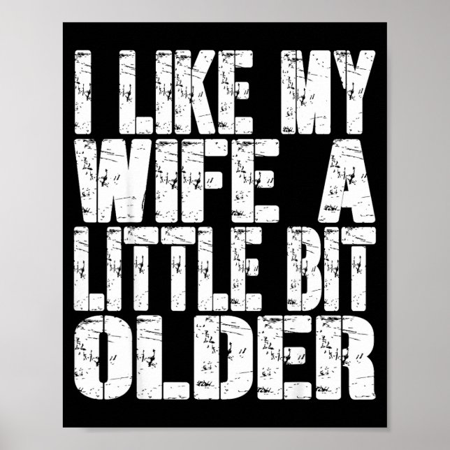 Affiche J'aime ma femme un peu plus âgée humour féminin (Devant)
