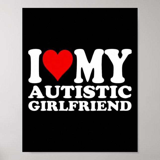 Affiche J'Aime Ma Fille Autiste J'Aime Mon Autiste (Devant)