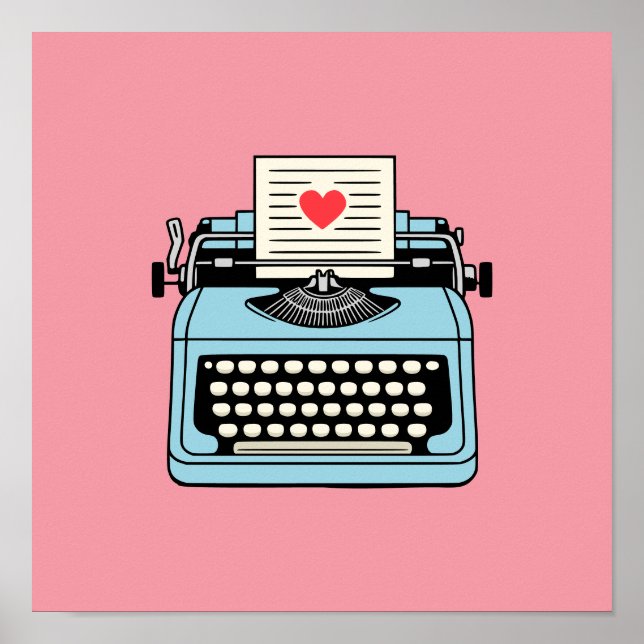 Affiche J'aime ma machine à écrire (Devant)