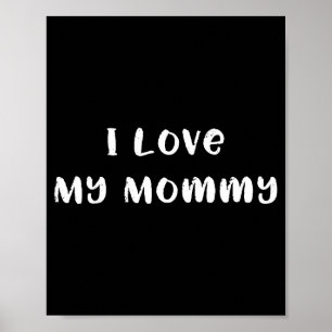 Affiche J'aime ma maman maman mignonne ou mère fête des mè