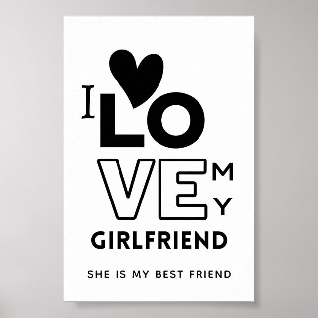 Affiche J'aime ma petite amie Elle est ma meilleure amie C (Devant)