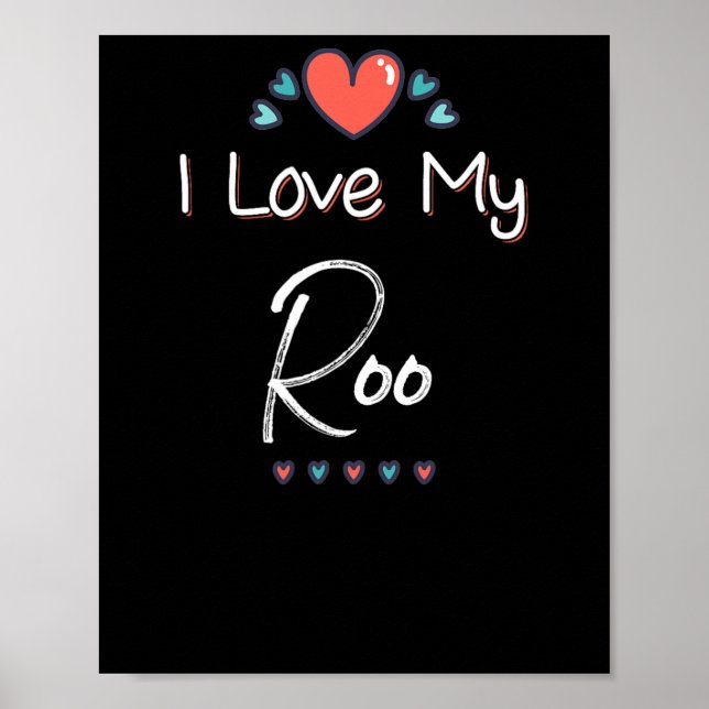 Affiche J'Aime Ma Roo Mère Mère Jour Design Cadeau (Devant)