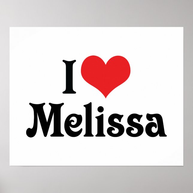 Affiche J'aime Melissa (Devant)