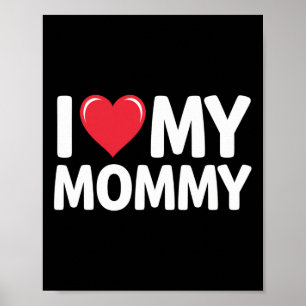 Affiche J'Aime Mes Mères Fête Des Cadeaux Pour Maman Mama